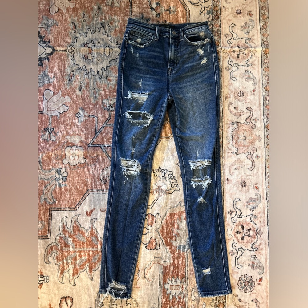 Flying Monkey Distressed Skinny Jeans